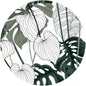 ITNRSIIET Round Mouse Pad with Stitched Edge Premium-Textured Waterproof Non-Slip Rubber Base Desktop Protection Mat Diameter 8.7 inches, Tropical Plant