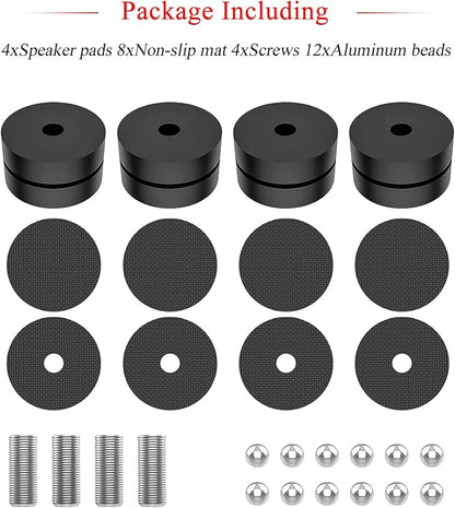 Audiocrast 4X HiFi Speaker Spikes 40×23mm Speaker Stand Feet Pads HiFi Shock Absorber Feet Aluminum Isolation Feet for Audio Speaker Subwoofer CD DVD Amplifier Turntable DAC