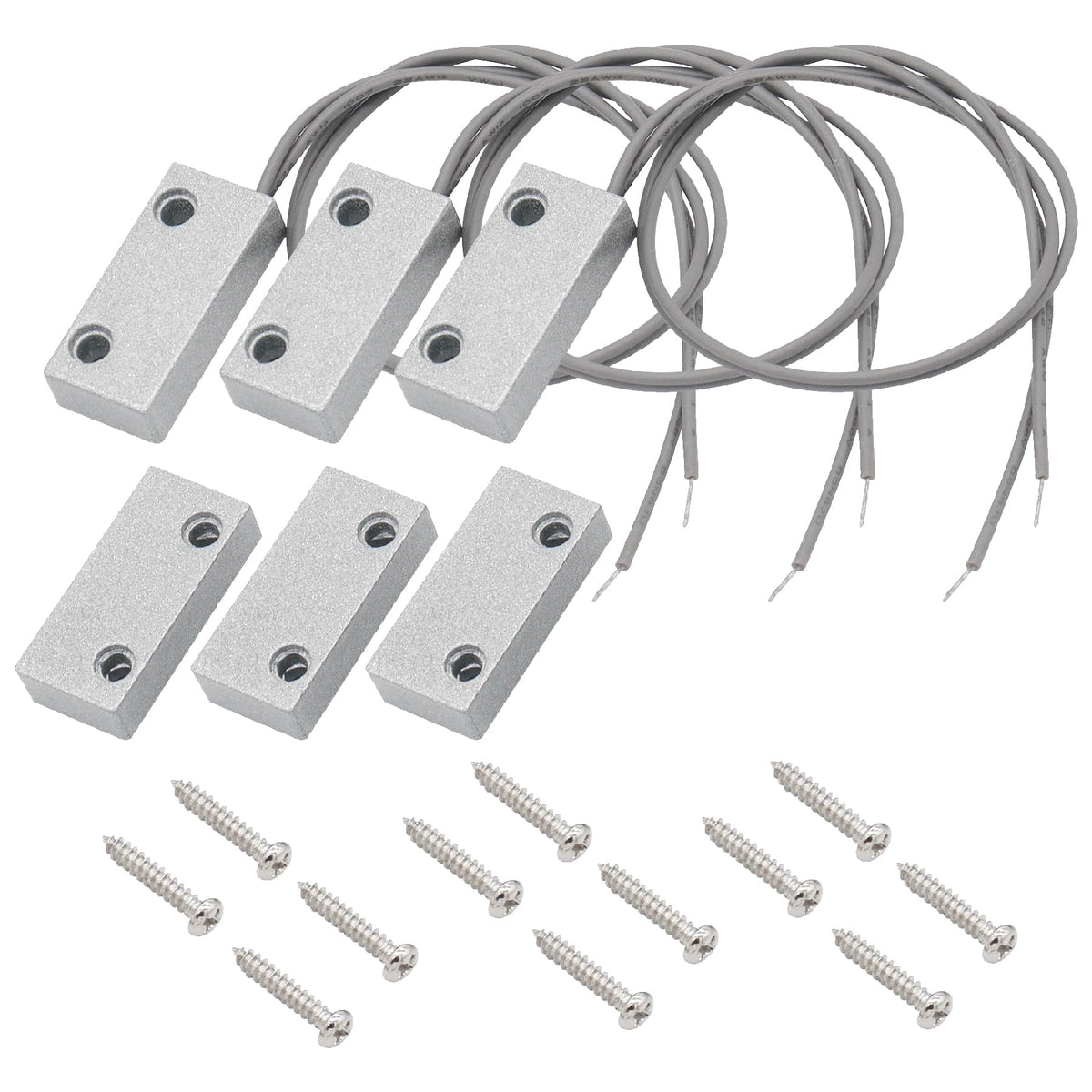 FOCMKEAS Magnetic Reed Switch, NC, 2 Wire, Zinc Alloy Sliver, OC-55