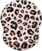 ITNRSIIET Ergonomic Mouse Pad with Gel Wrist Support Small Wrist Rest Smooth Surface Non-Slip PU Base Comfortable Office Supplies Pain Relief, 8.7 x 7.2 inches, Leopard Black Purple