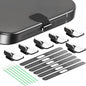 6 Pack USB C Dust Plug, Anti-Lost USB C Plug Cover USB C Charging Port Protector Cover with Speaker Dust Cover Compatible with iPhone, 16, 15 (Pro, Plus, Pro Max) iPhone 17