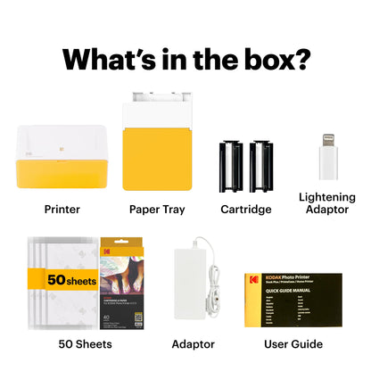 KODAK Dock Plus 4x6 Photo Printer, Smartphone Docking, 4PASS, 50 Sheets