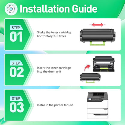 58D0Z00 Imaging Unit Not Toner Black 1-Pack Replacement for 58D0Z00 Drum Unit Compatible for Lexmark MS725 MS821 MS822 MS823 MS824 MS825 MS826 MX721 MX722 MX725 MX822 MX824 MX826 B2865dw Laser Printer