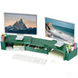 Spacrea Wood Dual Monitor Stand Riser with Drawer and 2 Pen Holders