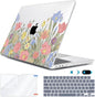 Compatible with MacBook Air 13 inch Case 2025 2024-2022 M4 A3240 M3 A3113 M2 A2681, Plastic Hard Shell&Keyboard Cover&Screen Film&Webcam Cover for MacBook Air 13.6 inch Case, Spring Flowers