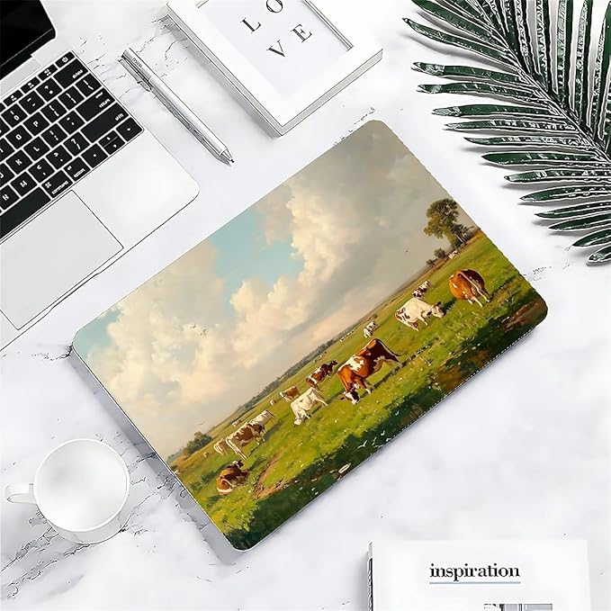 Compatible with MacBook Air 13.3 13.6 Inch Case 2022 2021 2020 2019 Plastic Hard Shell Case Cover,13.3 Pro(A1706/A1708/A1989/A2159/A2289/A2338), Cows and Sheep