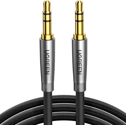 UGREEN 3.5mm Audio Cable Nylon Braided Aux Cord Male to Male Stereo Hi-Fi Sound for Headphones Car Home Stereos Speakers Tablets Compatible with iPhone iPad iPod Echo More 6FT