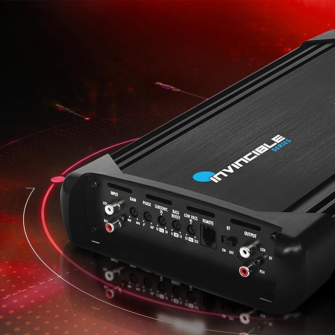 Pyle 1Channel 2000W Class D Car Audio System Amplifier, 14"Invincible Monoblock Series Amp, Advanced Protection Circuitry, PWM Power Supply, 5-Way Protection, Lightweight & Compact Design, LPF Control