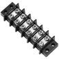 GLOSO Terminal Blocks Double Row Stainless 11 mm Pitch TBC, Marine Grade, 12-22 AWG Cu, 25A/300V - 1 Pack, 6 Poles