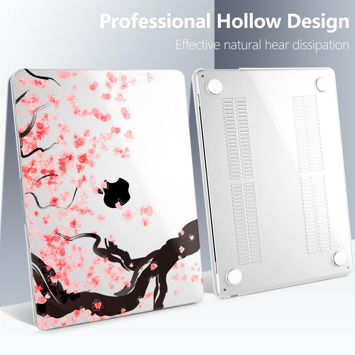 Batianda Case for MacBook Air 15" with M5 M4 M3 M2 Chip, Cherry Blossoms