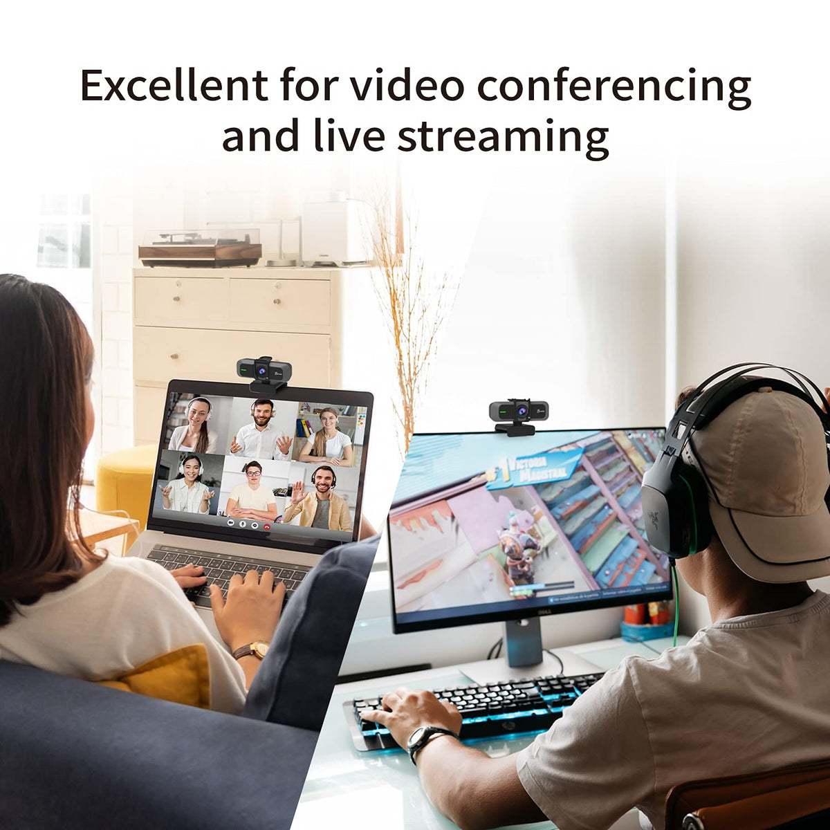j5create 4K Wide Angle Webcam with Microphone/Privacy Cover