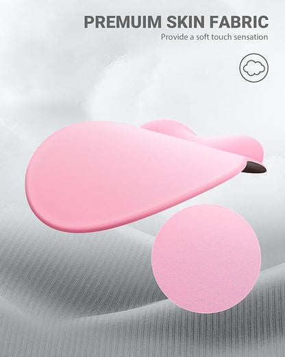 Ergonomic Mouse Pad with Wrist Rest, Large Mousepad(10.6'' x 9''), Office Wrist Support Mouse Mat with Non-Slip Base, Pain Relief for Laptop & Computer（Pink）
