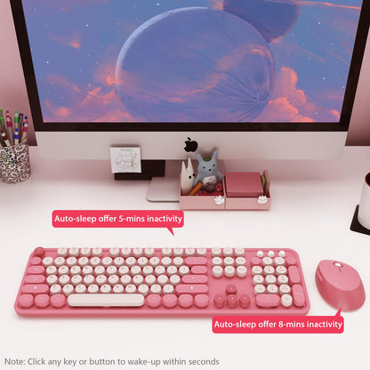 Colorful Wireless Keyboard and Mouse for PC Laptop