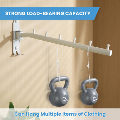 Mooche Swing Clothes Hanger Rack, Garment Racks 11.93" Long, White