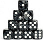 Luck Lab 10 Piece D6 Dice Pack - Acrylic Dice for RPG MTG DND Dice Table Games and Board Games (Black Pearl)