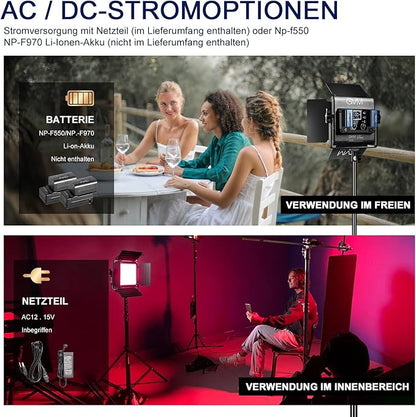 GVM 800D RGB Led Video Light, 2PCS Video Lighting Kit with APP Control, 40W Photography Lighting Led Panel Light with 18 Kinds of The Scene Lights for Studio YouTube, 3200K-5600K, CRI 97+
