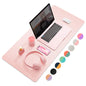 YSAGi Multifunctional Office Desk Pad, Ultra Thin Waterproof PU Leather Desk Mat, Dual Use Desk Writing Mat for Office/Home (35.4" x 17", Pink)