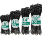 MasiStranth 800 PCS Black Zip Ties Assorted Sizes 8+12+14+18 Inch Self-locking Nylon Cable ties Heavy Duty Outdoor, UV Resistant Wire Straps for Home Office Garden Workshop Indoor Outdoor Fence