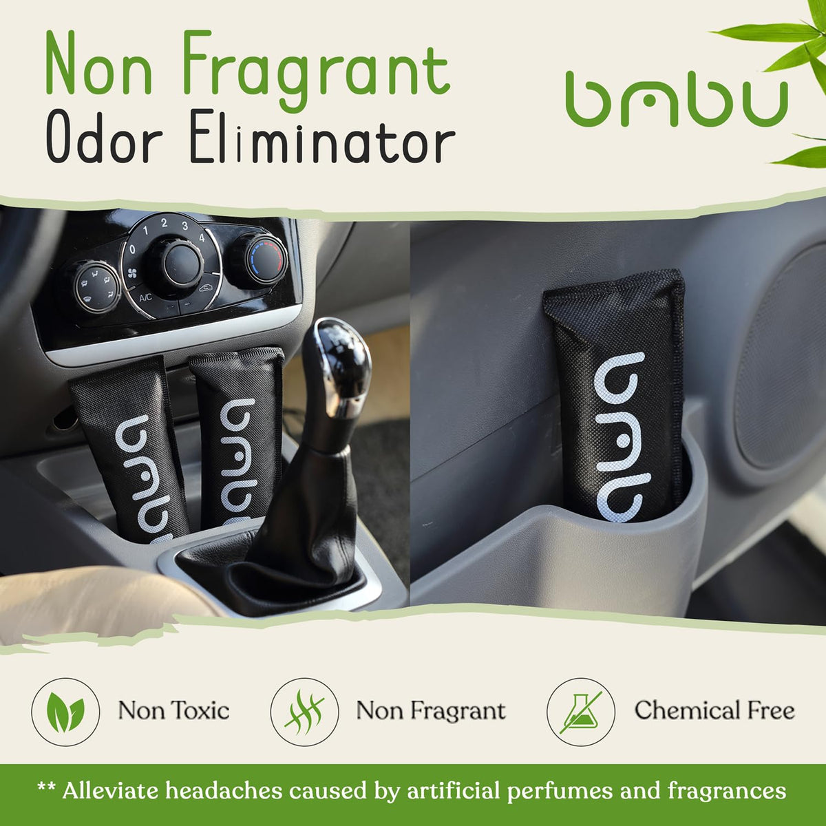 bmbu Activated Charcoal Shoe Deodorizer Inserts - Natural Bamboo Alternative to Odor Eliminator Balls for Sneakers, Gym Bags - Smell Absorber/Air Freshener for Sports Bag, Drawer, Cat Litter