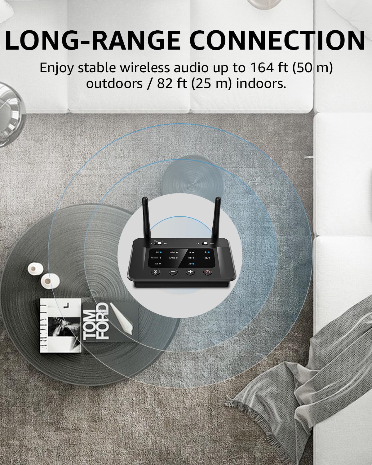 1Mii B03 Bluetooth 5.3 Transmitter Receiver for TV Home Stereo