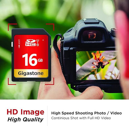 GIGASTONE 16GB SD Card 100-Pack UHS-I U1 Class 10 SDHC Memory Card High Speed Full HD Video Compatible with Canon Digital Camera, SPYPOINT TACTACAM Trail