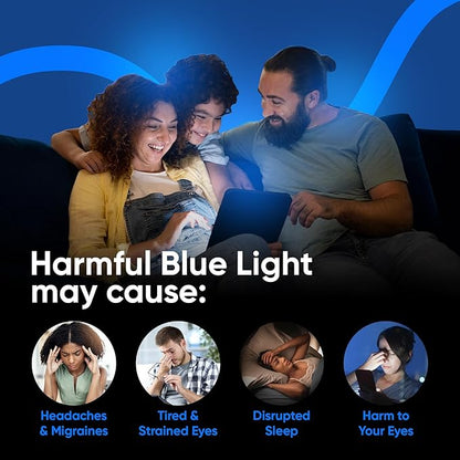Ocushield Anti Blue Light Tempered Glass Screen Protector for iPhone 13 | iPhone 13 Pro | iPhone 14 (6.1") - Protect Your Eyes, Reduce Migraines & Improve Sleep