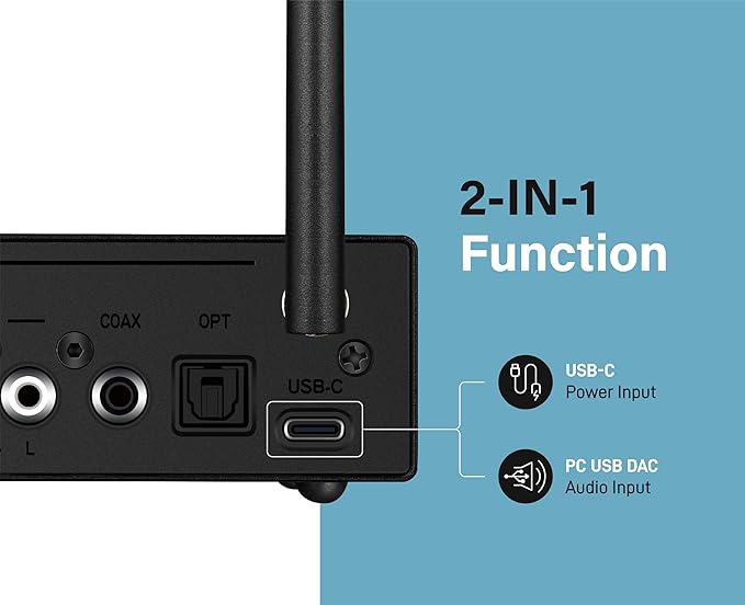 B3 Professional XLR Bluetooth v5.1 Music Receiver, LDAC & aptX HD Streamer, Built-in ESS DAC, Analog RCA, Digital Optical and COAXIAL Outputs, for Audio Mixer, DJ Speakers & PA System