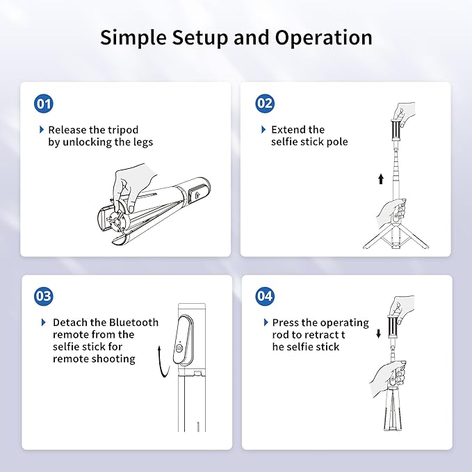 ATUMTEK Selfie Stick Tripod, Extendable 3 in 1 Aluminum Bluetooth Selfie Stick with Wireless Remote and Tripod Stand for iPhone 16/15/14/13/12/11/11 Pro/XS Max/XS/XR/X/8/7, Samsung Smartphones, Black