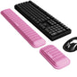 MEKASS Ergonomic Wrist Rest for Keyboard and Mouse, Soft Memory Foam Keyboard Wrist Rest Set with Non-Slip Silicone Base, Easy Typing, Pain Relief, Comfort for Office, Work, Gaming (White)