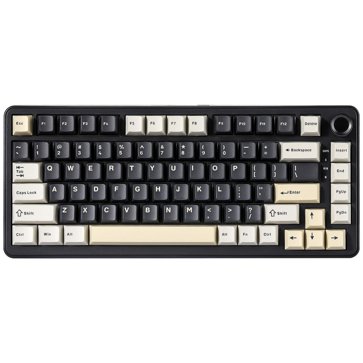 YUNZII B75 75% Hot Swap RGB Mechanical Keyboard(Dark Grey,Cocoa V2)