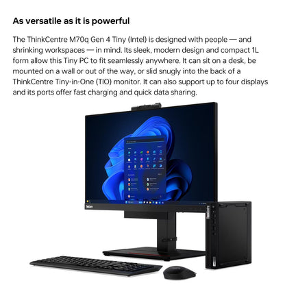 Lenovo ThinkCentre M70q Tiny 1L Business Desktop Computer, 12th Gen Intel Hexa-Core i5-12500T (Beat i7-11700T), 16GB DDR4 RAM, 512GB PCIe SSD, WiFi 6, Bluetooth 5.1, Windows 11 Pro