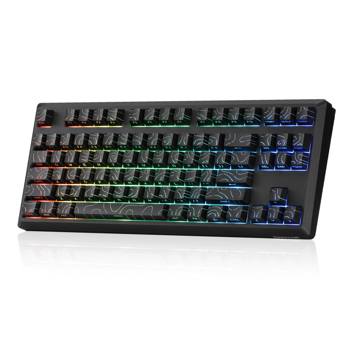 Redragon K707 PRO SE 80% Wireless Gasket RGB Gaming Keyboard, 3-Modes 87 Keys TKL Anime Mechanical Keyboard w/Hot-Swap Socket, Dye-Sub PBT Keycaps & 5-Layer Noise Dampening, Custom Linear Switch