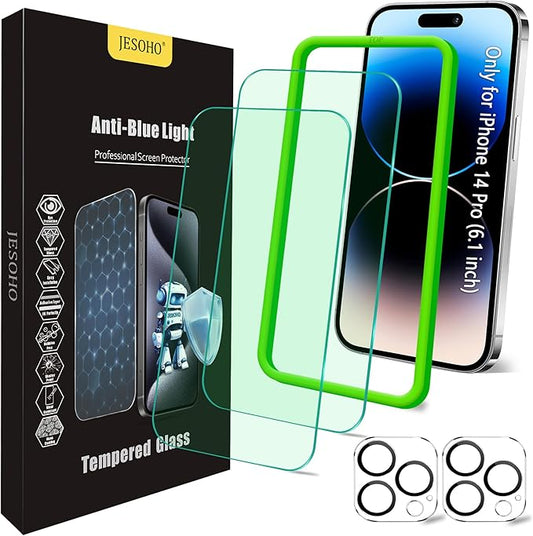 JESOHO Blue Light Screen Protector for iPhone 14 Pro 6.1 inch