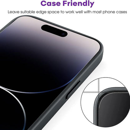 For iPhone 14 Pro Max Screen Protector Tempered Glass [Black Edge] Compatible with Apple Dynamic Island (2 Pack)