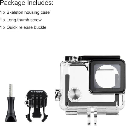 Skeleton Housing Case for GoPro Hero 4, Hero 3+, Hero 3 Action Camera Side Open Protective Housing Case with Skeleton Backdoor for Hero4 Black / Hero4 Silver / Hero3+ / Hero3