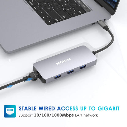MOKiN USB C HDMI Dongle for MacBook Hub Adapter for Dell/Lenovo/HP Laptop