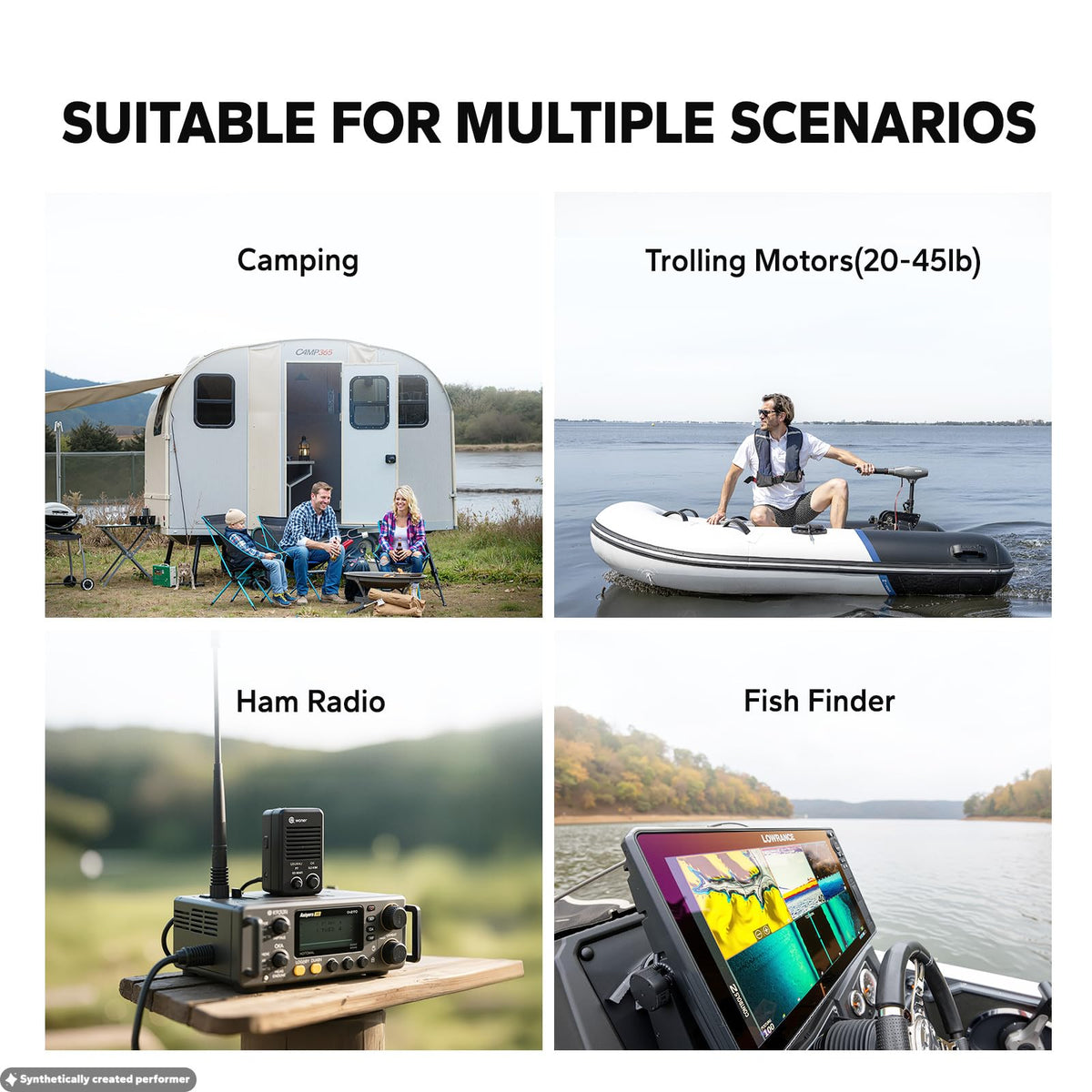 Litime 12V 50Ah LiFePO4 Deep Cycle Battery 14.6V10A Lithium Charger, 11.57lbs Ultra-Light RV Battery, 640Wh, Max. 15000+ Cycles, Safe&Reliable for Trolling Motor, Marine