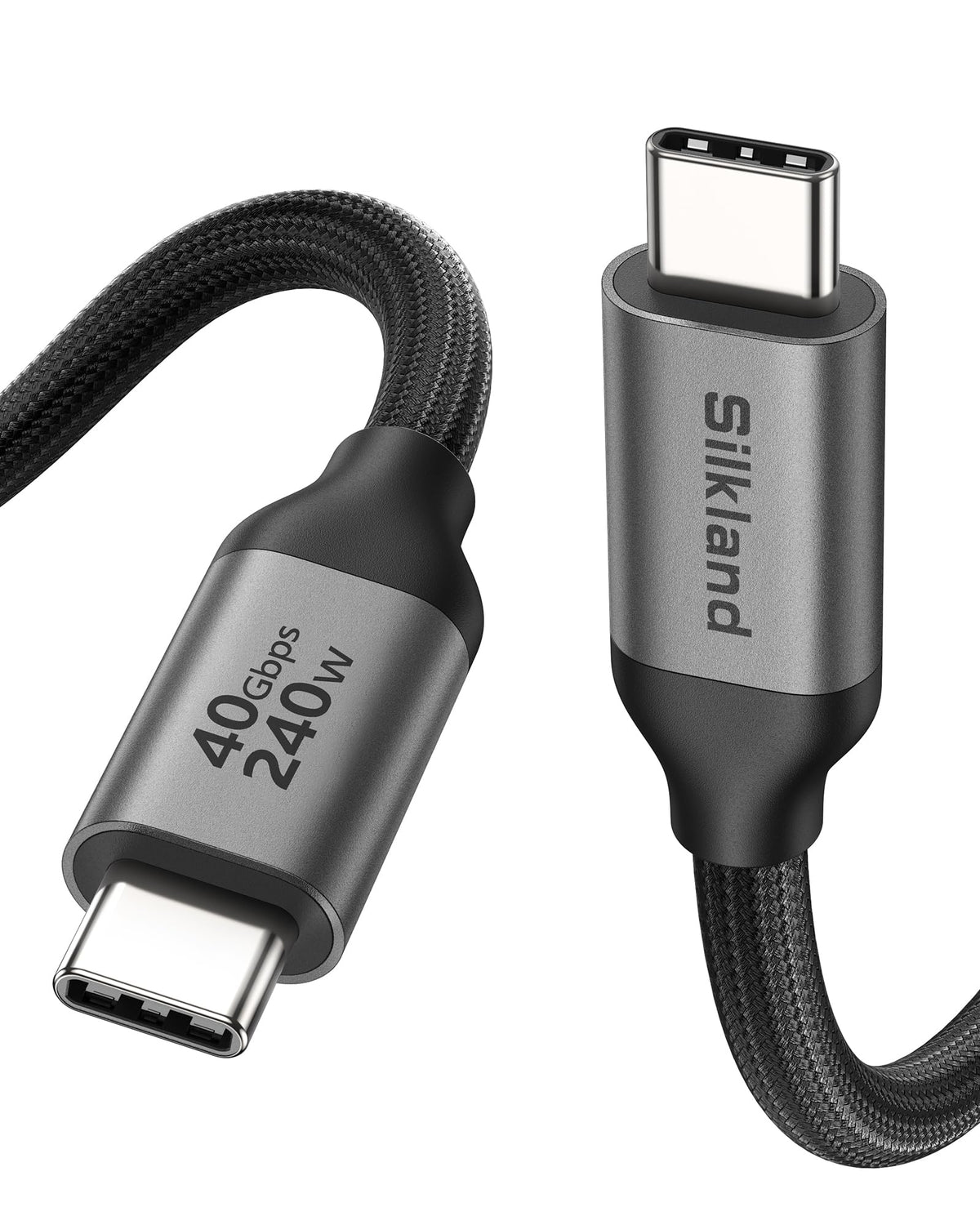 Silkland 40Gbps USB 4 for Thunderbolt 4 Cable 10FT, 8K/Dual 4K, 240W PD3.1