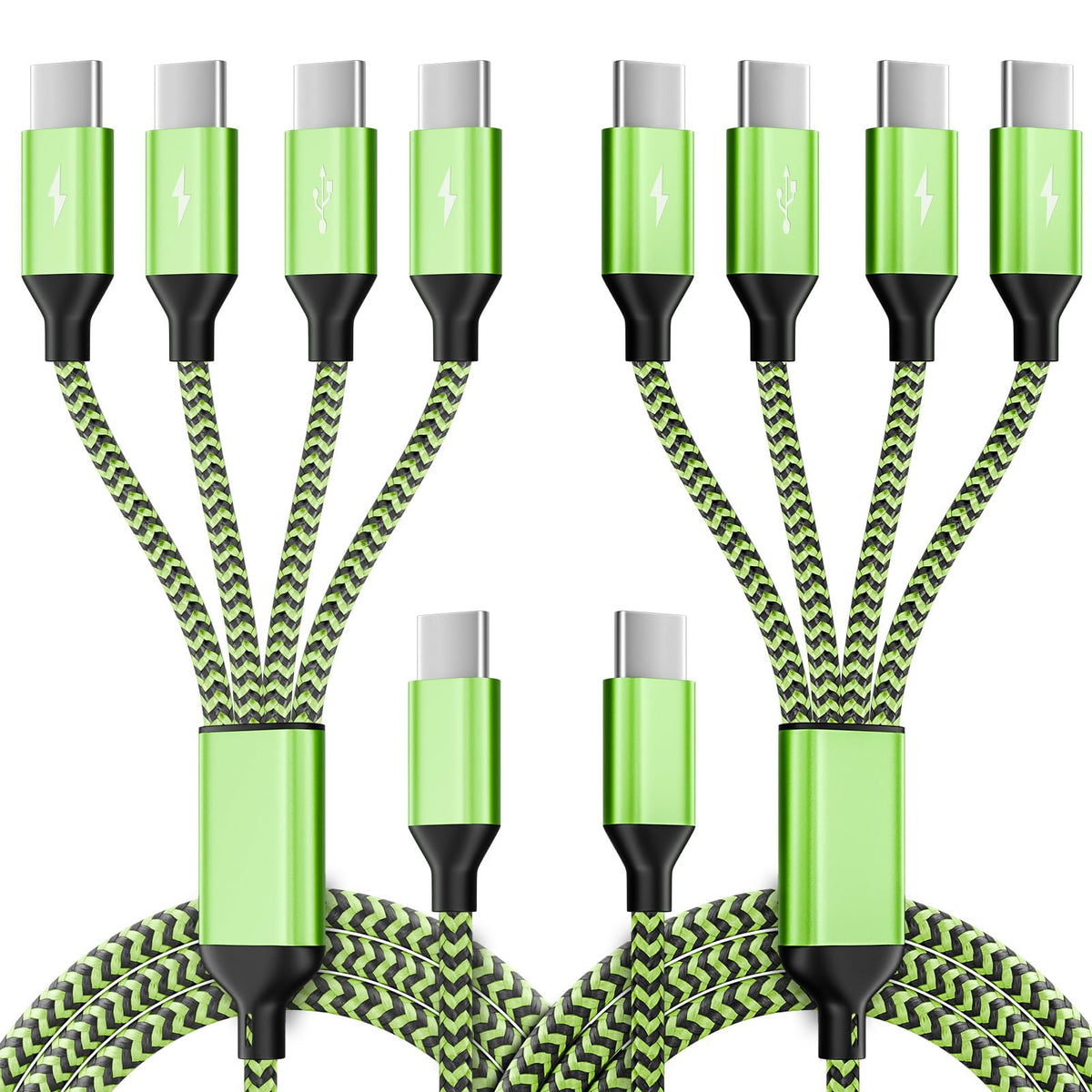 Travel USB C 4 in 1 Charging Cords,Four Type C Ports Mulit Charging Cable