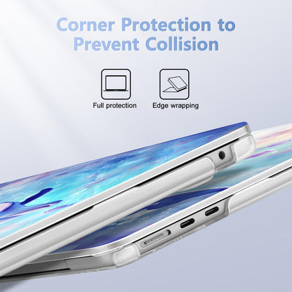 Lepeoac Case for 2026/2025/2024/2023 MacBook Air 15-inch Laptop Release M5 A3448 /M4 A3241 /M3 A3114 /M2 A2941, Stylish Protective Hard Shell Cover for MacBook Air 15.3 inch, Blue Whale