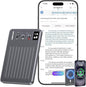AI Voice Recorder - 64GB Voice Recorder with Free Transcribe & AI Summary by ChatGPT, APP & Web Control, 121 Languages, Wireless Charging, for Meetings/Calls (Grey)