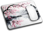 Japanese Cherry Blossom Mouse Pads for Desk, Portable Wireless Computer Mouse pad Small Design with Women, Non-Slip Rubber Base Laptop Mousepad 9.5" x 7.9" Smooth Surface for Office & Travel