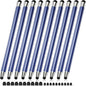 Stylus Pen for Touchscreen 10Pcs, 2-in-1 High Sensitivity & Precision Stylists pens, Stylus Pen for iPad/iPhone/Samsung/Android Tablets and Universal Capacitive Touch Screen (Blue)