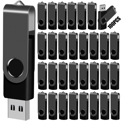 4GB 100-Pack USB Flash Drives Bulk EASTBULL USB 2.0 Thumb Drive,Black