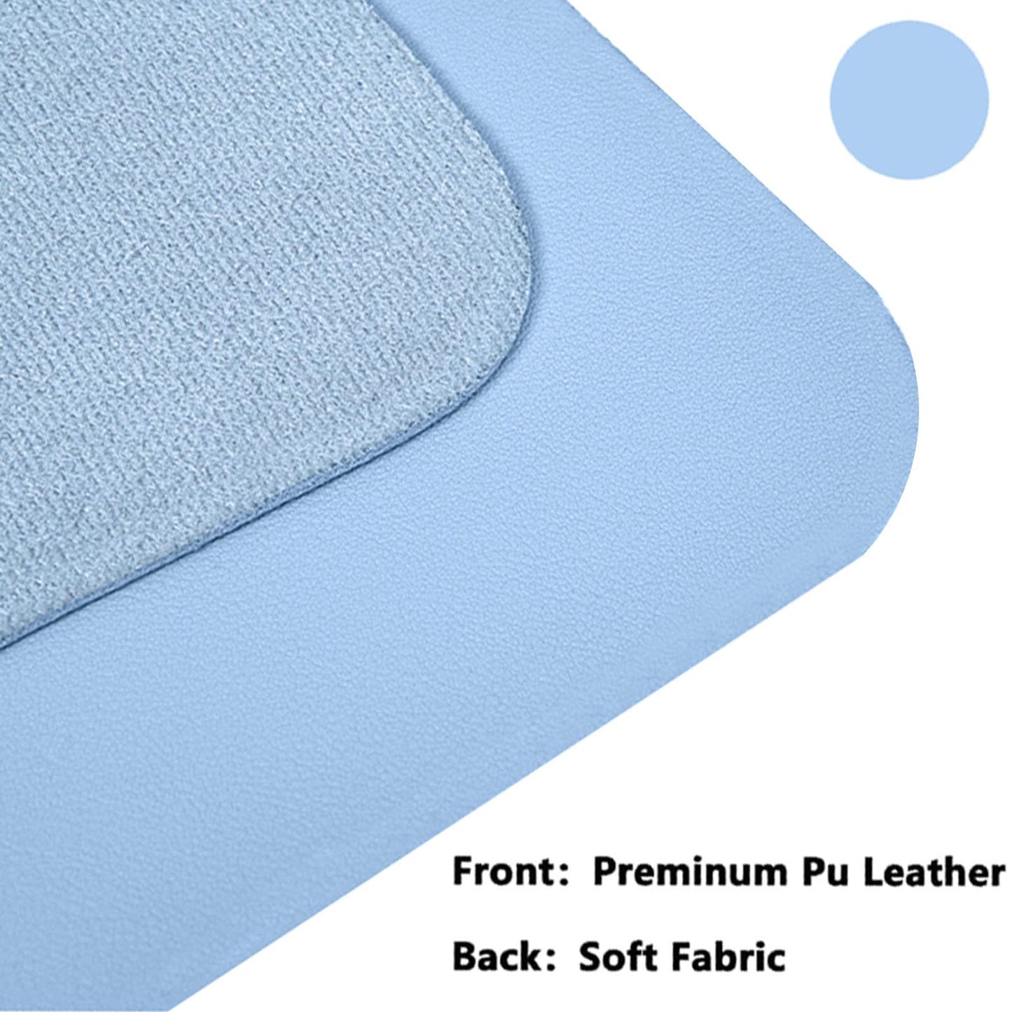PU Leather Desk Pad Protector Gaming Mouse Pad Non Slip Desk Mat for Keyboard and Mouse Waterproof Desk Writing Pad for Office and Home Desk Accessories(Blue, 47.2 * 17.7)