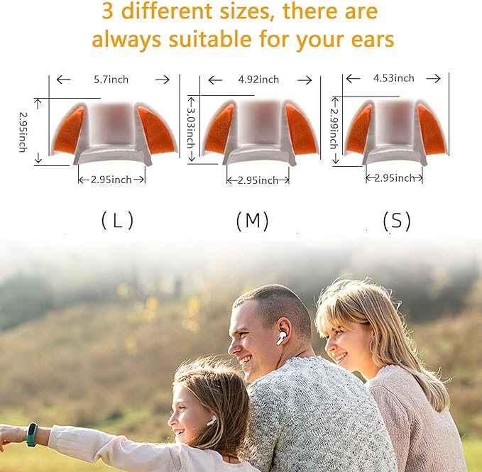 Airpod Pro Ear Tip Memory Foam & Silicone Hybrid Ear Tips, Perfect Noise Reduction, Stays in Your Ears, Ultra-Comfort, Anti-Slip Eartips, Fit in The Charging Case (Black, Assorted S/M/L)