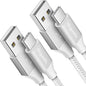 etguuds 4ft USB A to USB C Cable 3A Fast Charging, 2-Pack USB A to USB Type C Charger Cord for iPhone 16 15 Pro/Pro Max/Plus, for Samsung Galaxy S24 S23 S22 S21 S20 S10 A55 A54 Flip Note, Moto, White