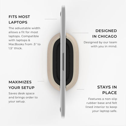 HumanCentric Vertical Laptop Stand in Maple Wood, Adjustable