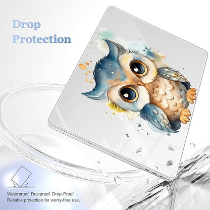 for MacBook Pro 16 inch Case 2019 2020 Release Model A2141, Plastic Hard Shell Cover with Keyboard Cover for MacBook Pro 16 inch with Touch Bar & Touch ID - Cute owl