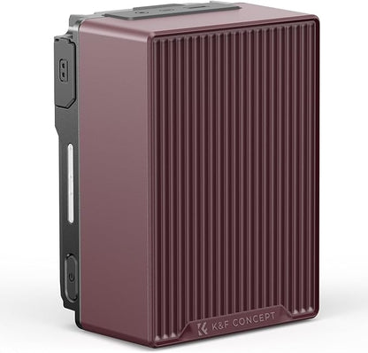 K&F CONCEPT V Mount Battery, 99Wh 6700mAh V-Mount Battery with PD 100W USB-C Fast Charging, with Dual D-TAP/A/USB-C/DC/TFT Display/Emergency Light for Camera, Camcorder, Monitor, Video Light